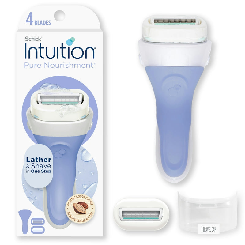 Schick Intuition Pure Nourishment Razor + 2 Refills