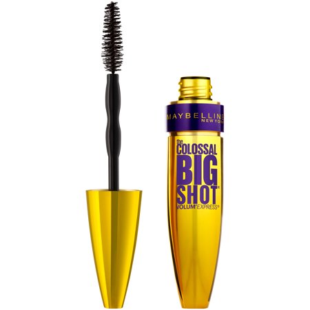 Maybelline Volum' Express The Colossal Big Shot Washable Mascara, Blackest Black, 0.33 fl oz