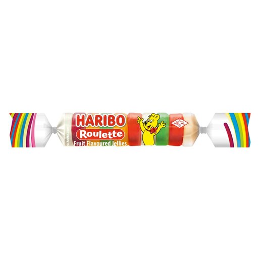 Haribo Roulette Gummy Candy Roll, 25 g