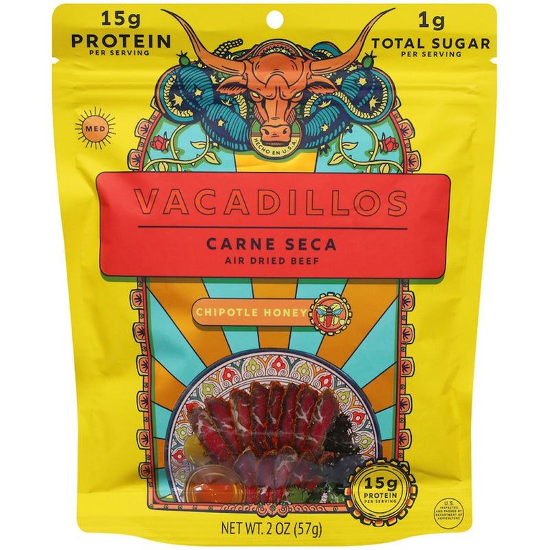 Vacadillos Carne Seca Chipotle Honey Beef Strips 2 Oz
