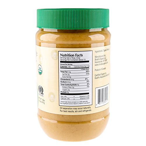 Brad's Organic Peanut Butter Smooth 18 oz
