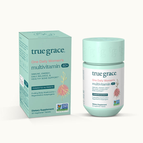 True Grace One Daily Women's Multivitamin 40+ 30 Vegan Tablets