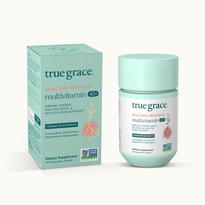True Grace One Daily Women's Multivitamin 40+ 30 Vegan Tablets