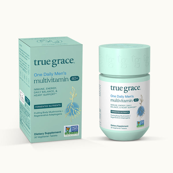 True Grace One Daily Men's Multivitamin 40+ 30 Vegan Tablets