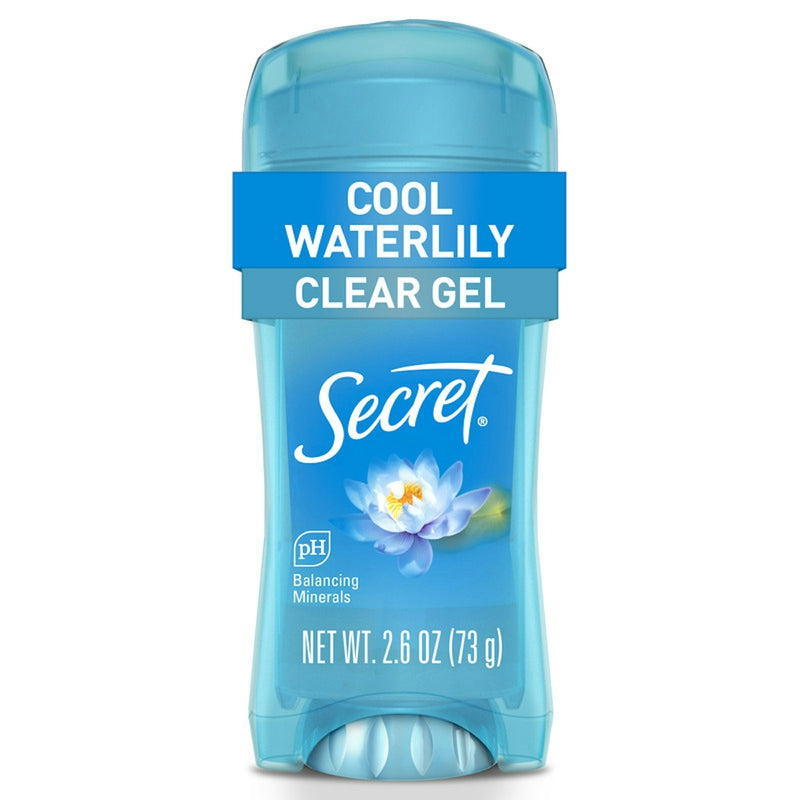 Secret Clear Gel Antiperspirant and Deodorant for Women Waterlily Scent 2.6 Oz