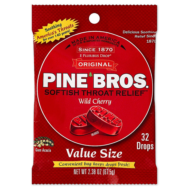 Pine Bros Wild Cherry Throat Drops