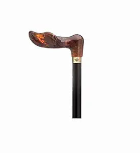 Harvy Cane Palm Grip Handle Amber Right