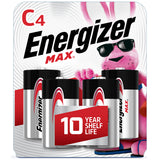 Energizer MAX C Alkaline Batteries, 4 Pack