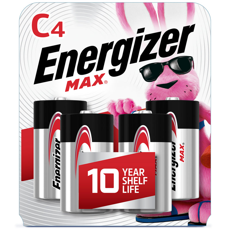 Energizer MAX C Alkaline Batteries, 4 Pack