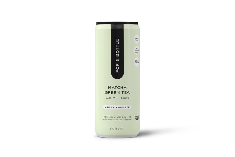 Pop & Bottle Organic Matcha Green Tea Oat Milk Latte, 8 Oz