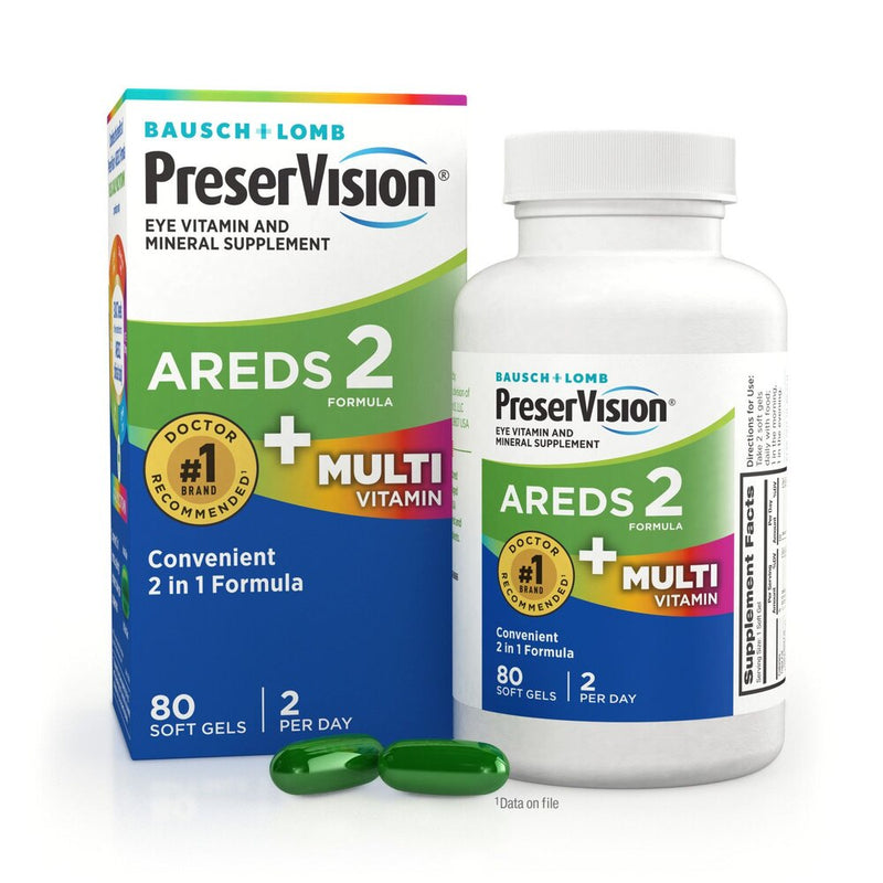 Bausch & Lomb Preservision Areds 2 Fórmula + Multivitamina 80 Softgels