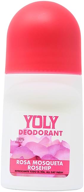 Yoly Rosa Mosqueta Antiperspirant Deodorant, All-Day Odor Protection, 2.53 Fl Oz.