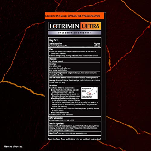 Lotrimin Ultra Athlete's Foot Cream, Butenafine Hydrochloride, 0.705 oz