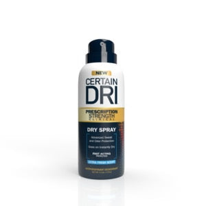 Certain Dri Prescription Strength Antiperspirant Deodorant Dry Spray for Men and Women (1pk) Fast Acting Protection from Excessive Sweating 4.2 Oz