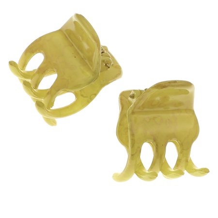 Camila Paris CP2926 French Hair Claw Clips, Small, Green Gold, Set of 2