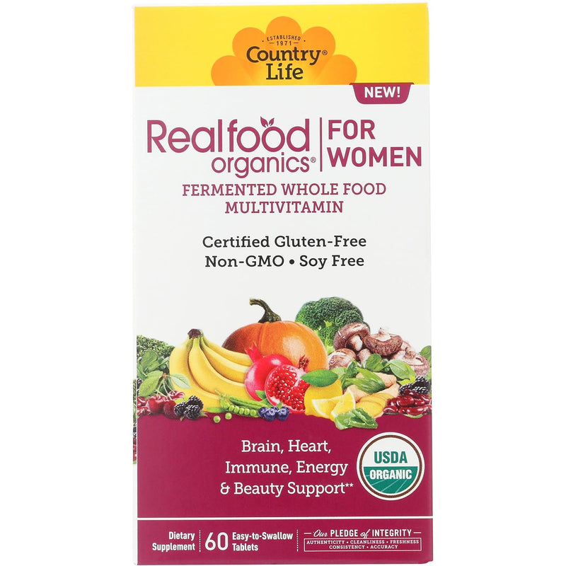 Country Life Realfood Organics Women's Multivitamin Tablets, 60 ct