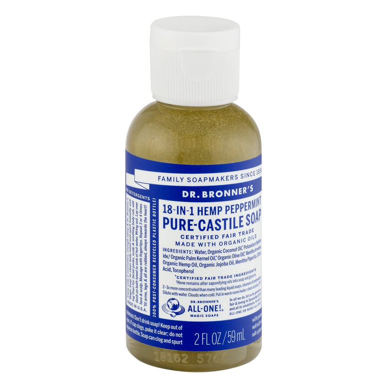 Dr.Bronner's 18 In 1 Hemp Organic Peppermint Liquid Soap 2oz