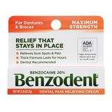Benzodent Dental Pain Relieving Cream, 0.25 oz