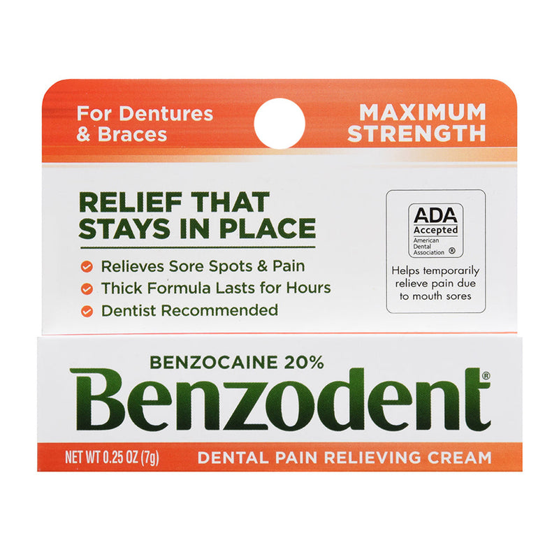 Benzodent Dental Pain Relieving Cream, 0.25 oz
