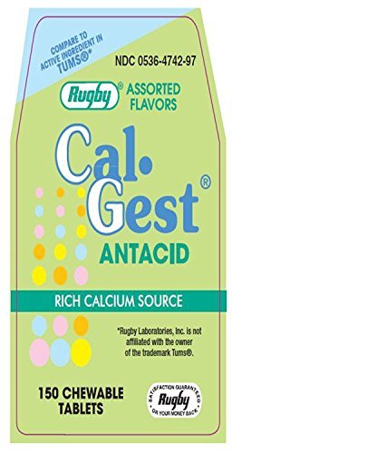 Rugby Gal Gest Combination Stomach Remedy Tablets, 500 mg, 150 Ct