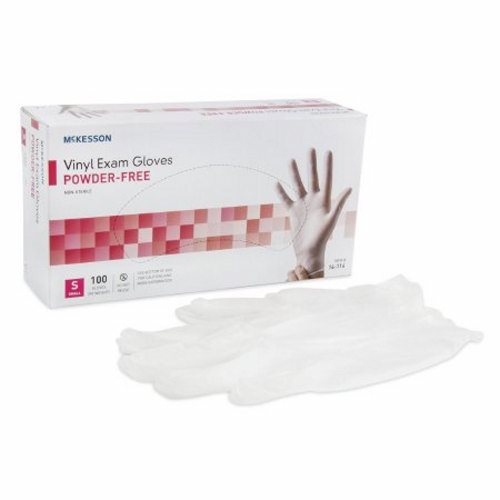 McKesson Smooth Clear Vinyl Exam Gloves Small 150 Count