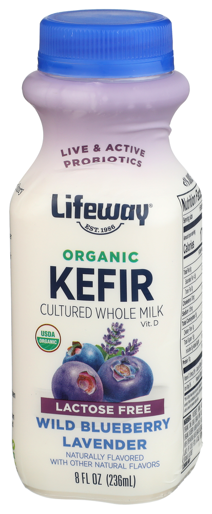 Lifeway Kefir, Organic, Lactose Free, Wild Blueberry Lavender 8 Fl Oz
