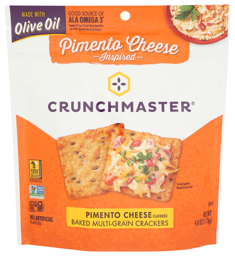 Crunchmaster Multi-Grain Baked Crackers, Pimento Cheese, 4 oz