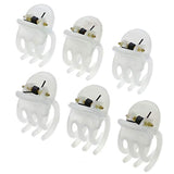 Camila Paris CP3085 French Hair Claw Clip, Extra Small, White, Set of 6