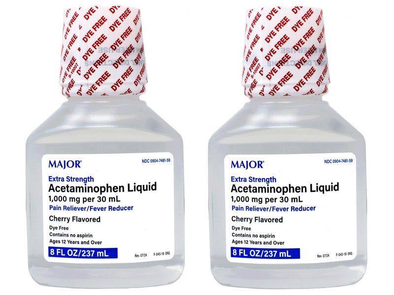 MAJOR Extra Strength Acetaminophen Liquid, Cherry Dye Free 8 FL OZ