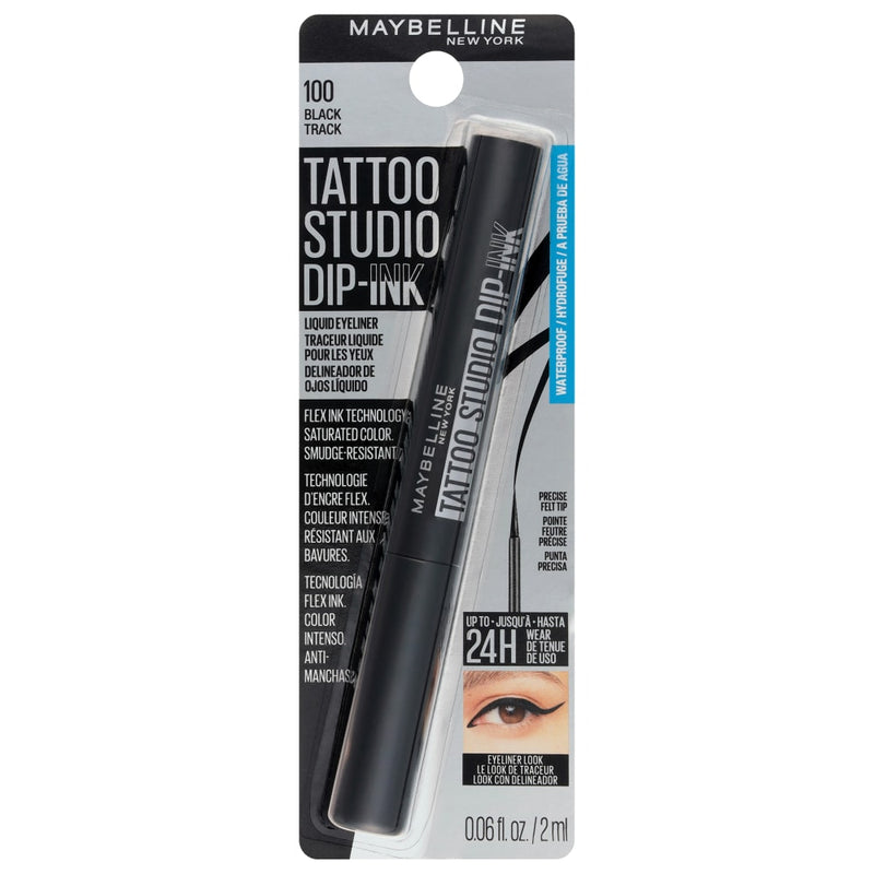 Maybelline Tattoo Studio Dip-Ink Liquid Eyeliner, Black Track, 0.06 fl oz