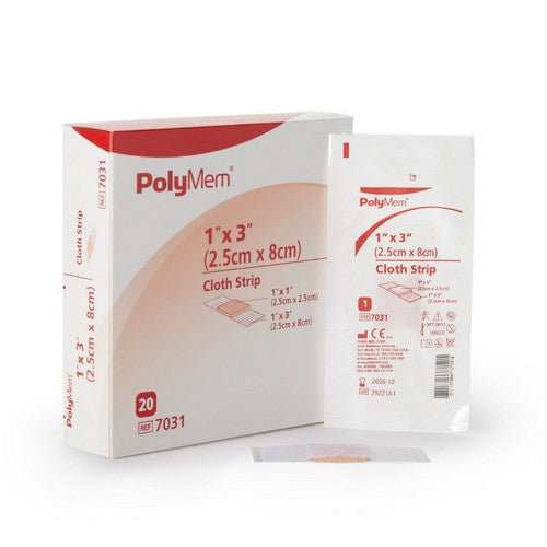 PolyMem Adhesive Strip Dressing, 20 ct
