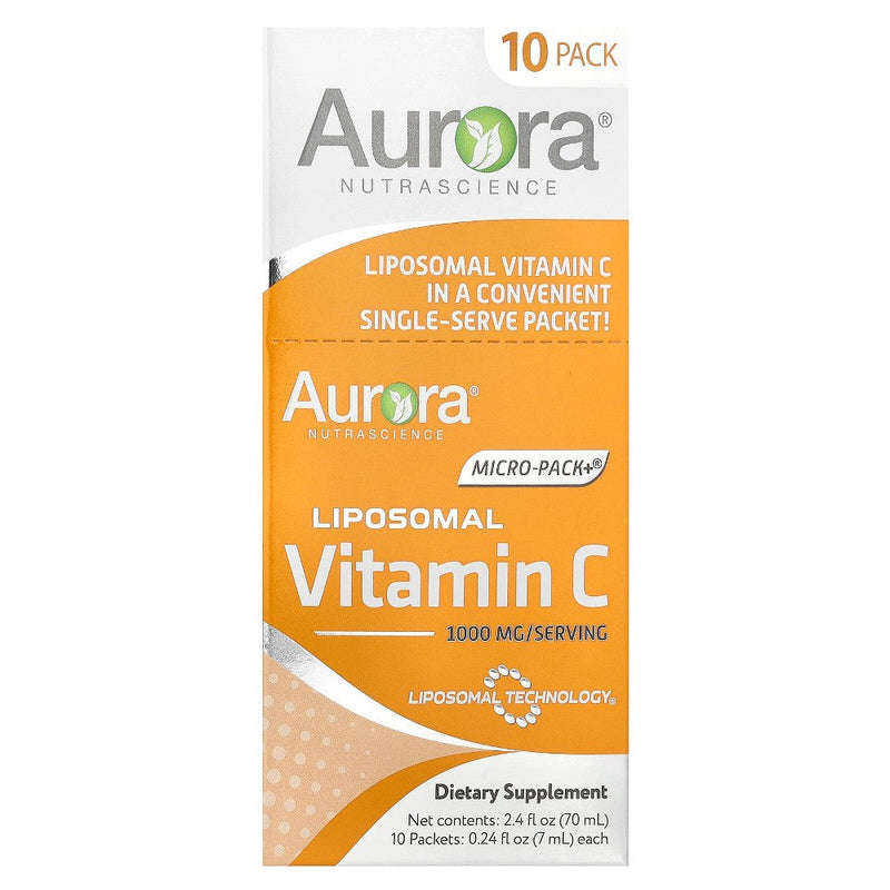 Aurora Nutrascience Micro-Pack+ Liposomal Vitamin C, 7 ml Packets, 10 ct