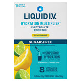 Liquid I.V. Hydration Multiplier Sugar-Free Electrolyte Drink Mix, Lemon Lime, 15 Ct