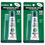 Clubman Moustache Wax with Brush/Comb, 0.5 oz