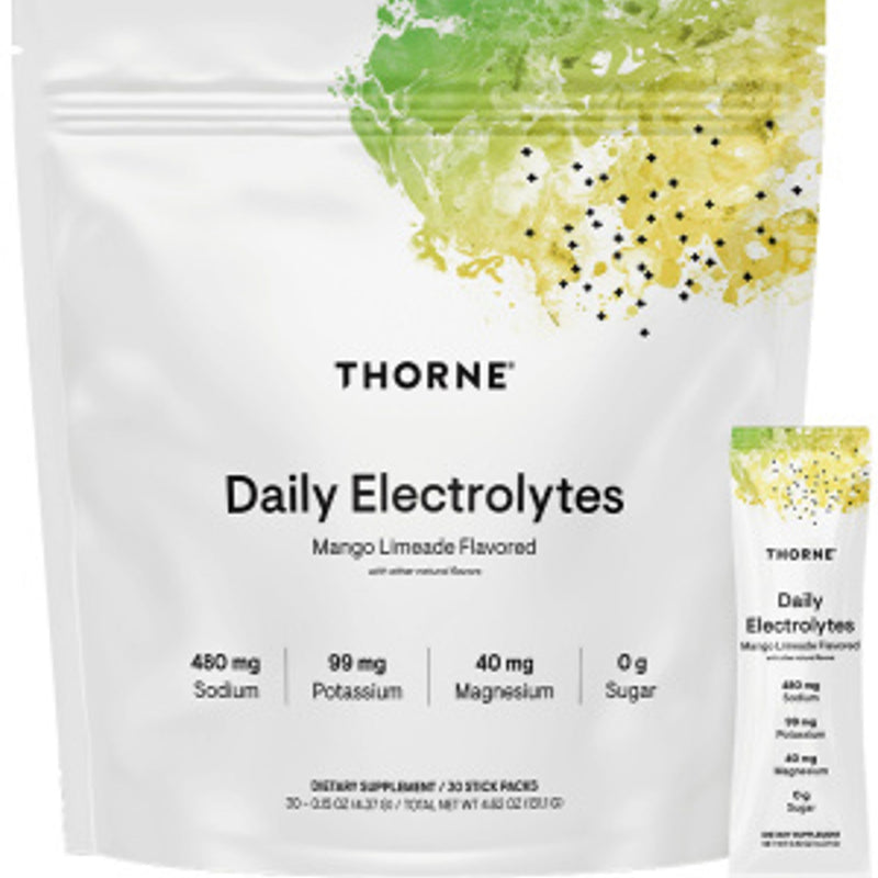 Thorne Daily Electrolytes Mango Limeade Drink Mix 30 Sticks