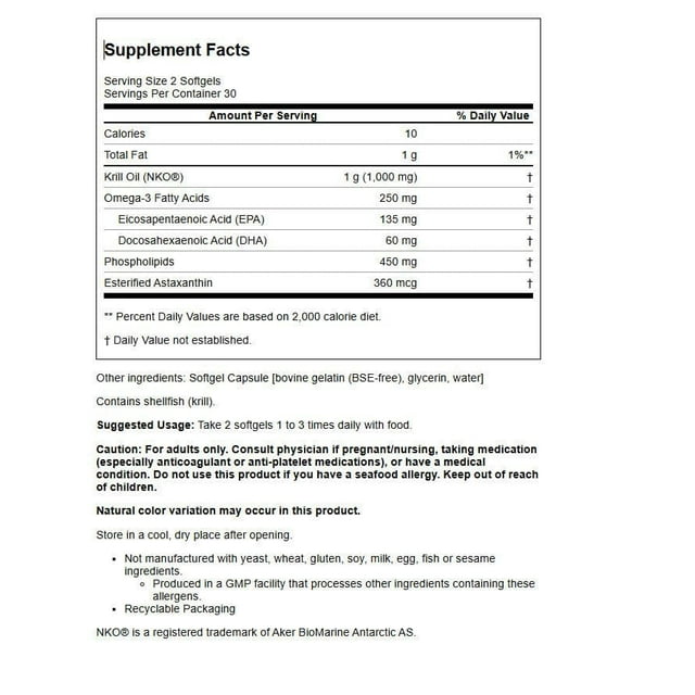 Now Krill Oil 500mg Softgels 60 ct