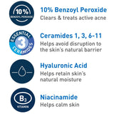 Cerave Acne Foaming 10% Benzoyl Peroxide Cleanser 5oz