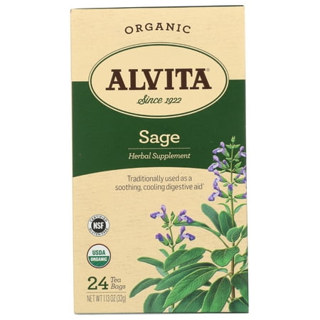 Alvita Organic Sage Tea Bags 24 ct