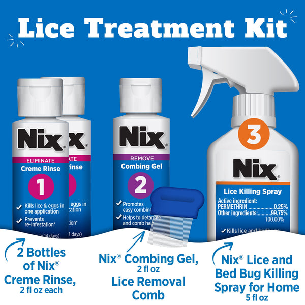 Nix Complete Lice Treatment Lice Kit + Spray