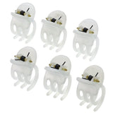 Camila Paris CP3085 French Hair Claw Clip, Extra Small, White, Set of 6