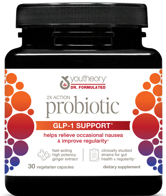 Youtheory, 2 X Action Probiotic GLP-1 Support, 30 Caps
