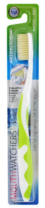 Doctor Plotka's Mouth Watchers Antimicrobial Adult Toothbrush, Soft Bristle, Green, 1 Count