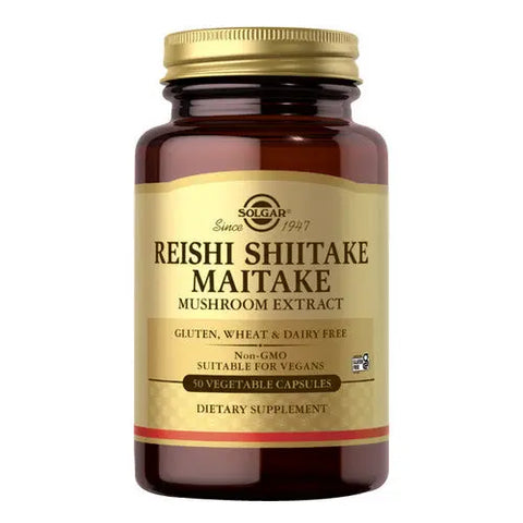 Solgar Reishi Shiitake Maitake Mushroom Extract Vegetable Capsules