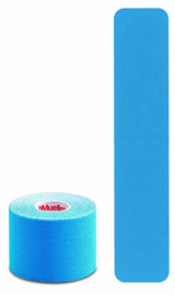 Mueller Kinesiology Tape Precut I-Strip Roll, Blue, 20 Strips