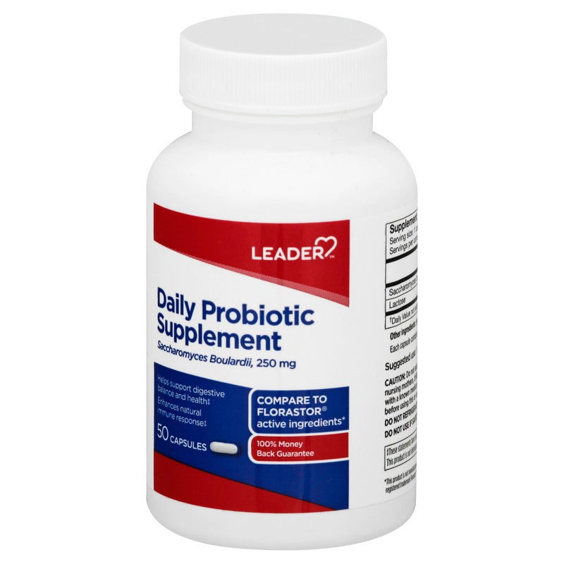 Leader Daily Probiotic Supplement Capsules, 50 Count