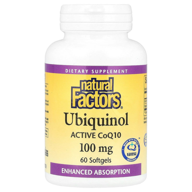 Natural Factors Ubiquinol Active CoQ10 100 mg, 60 Softgels