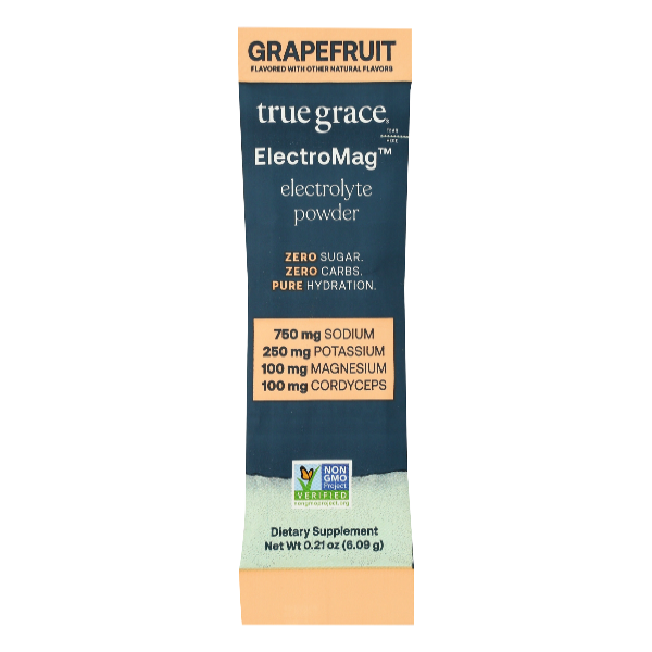 True Grace ElectroMag Electrolyte Drink Mix, Grapefruit, Single Packet
