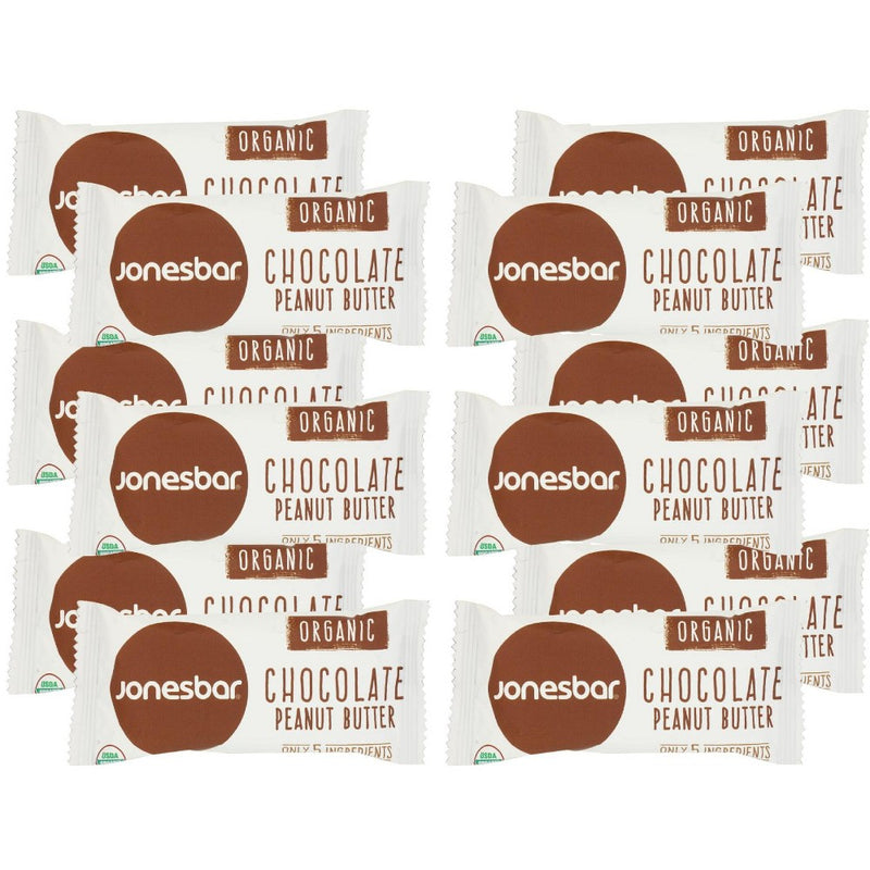 Jonesbar, Organic Chocolate Peanut Butter Bar, 1.7 Oz