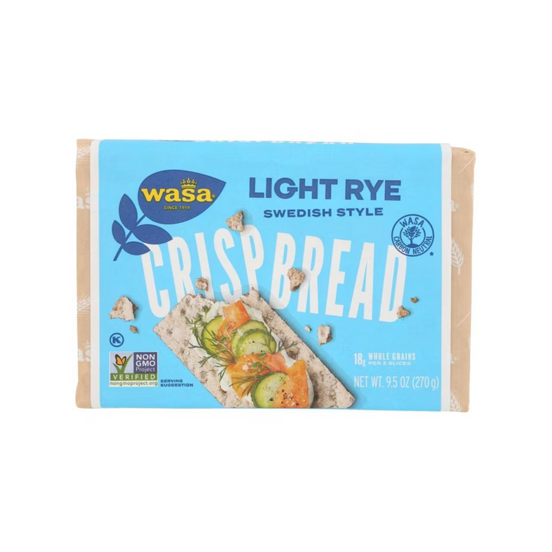 Wasa Light Rye Crispbread, 9.5 oz (Case of 12)