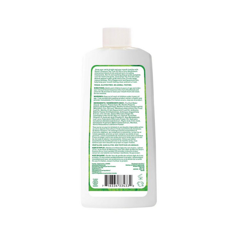 Desert Essence Tea Tree Oil Mouthwash, Mint, 16 fl oz